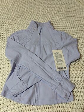 lululemon serene blue define cropped jacket nulu size 8